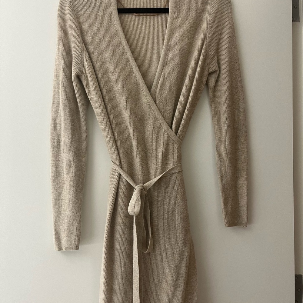 Banana Republic Wool Blend Cashmere Wrap Sweater Dress
